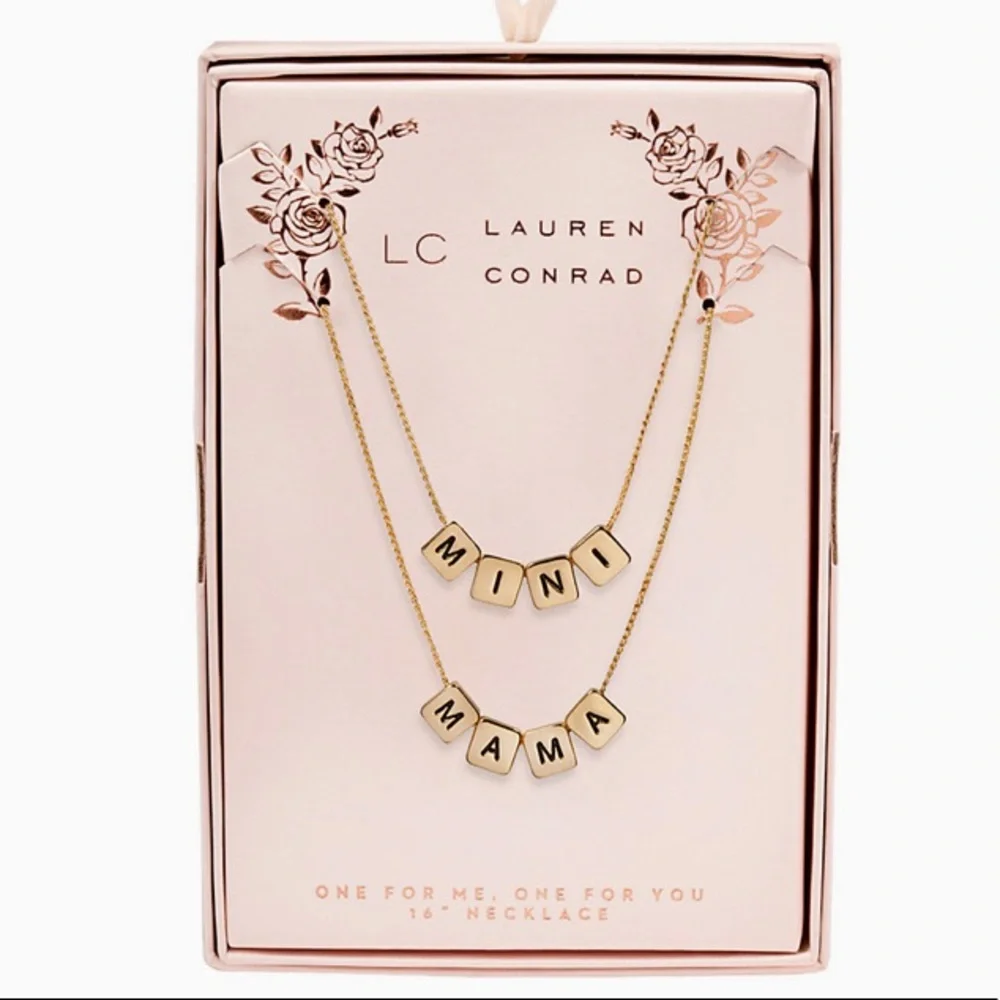 NWT LC Lauren Conrad "Mini" & "Mama" Necklace Set Mother’s Day gift 💝 - Picture 3 of 5